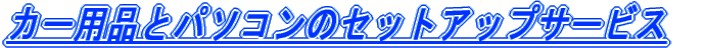 �J�[�p�i�ƃp�\�R���̃Z�b�g�A�b�v�T�[�r�X 
